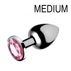 Booty Sparks Plug bijou Gem Rose 7 x 3.4 cm